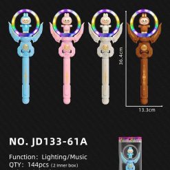 RÓŻDŻKA KPOP ŚWIECĄCY WIRUJĄCY Z FIGURKA LABUBU LEDOWY.