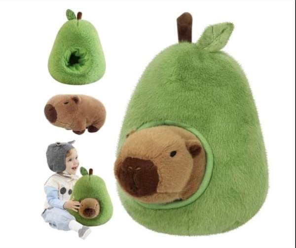 MASKOTKA KAPIBARA W AWOKADO 30cm.