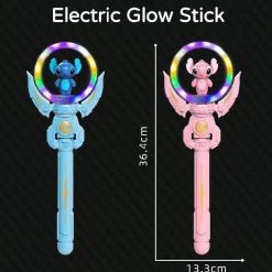 RÓŻDŻKA KPOP ŚWIECĄCY WIRUJĄCY Z FIGURKA STITCH LEDOWY.