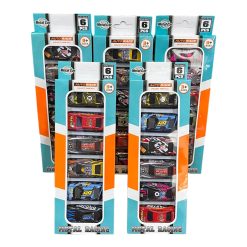 ZESTAW AUTA METAL RACING 6 SZTUK DLA DZIECI.