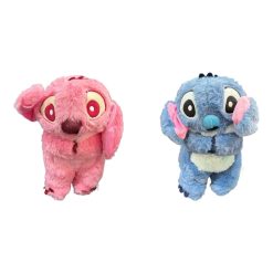 Alternative view of MASKOTKA STITCH ODDYCHAJĄCA SZUMIĄCA NIEBIESKI i RÓŻOWY 30CM.