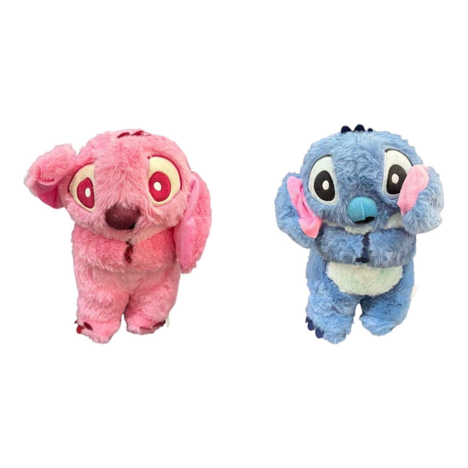 MASKOTKA STITCH ODDYCHAJĄCA SZUMIĄCA NIEBIESKI i RÓŻOWY 30CM. - obrazek 2