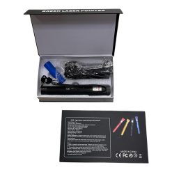 LASER MOCNY WSKAŹNIK LASEROWY ULTRA ZIELONY POINTER AKUMULATOR ZASIĘG 4w1.