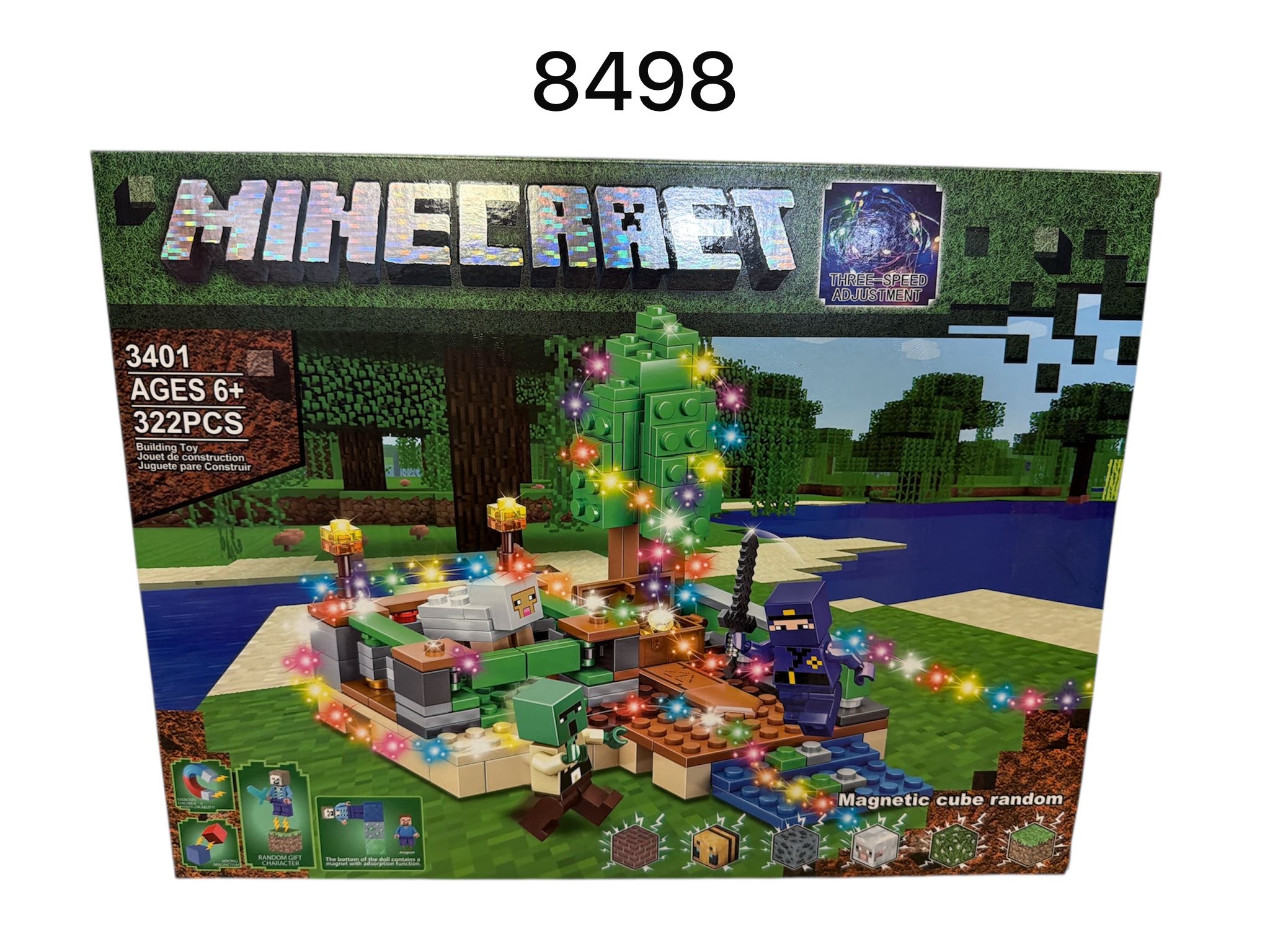 KLOCKI MINECRAFT MEGNETYCZNY LEDOWE 322 PCS.