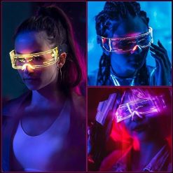 OKULARY ŚWIECĄCE LED ŻALUZJE IMPREZOWE DISCO.