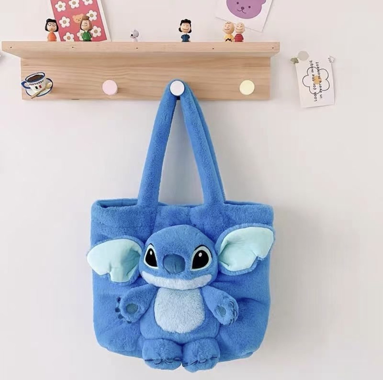 TOREBKA STICH STITCH NA RAMIĘ MASKOTKA PLUSZOWA DLA DZIECI PLUSZAK 30CM.