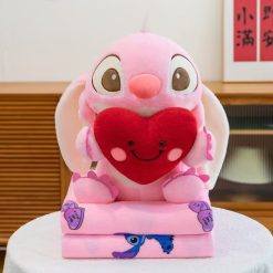 PLUSZOWA MASKOTKA STITCH Z KOCEM-40CM DLA DZIECI.