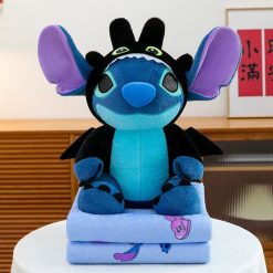 PLUSZOWA MASKOTKA STITCH Z KOCEM-40CM DLA DZIECI.