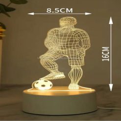 LAMPKA LED 3D PIŁKARSKA NOŻNA.