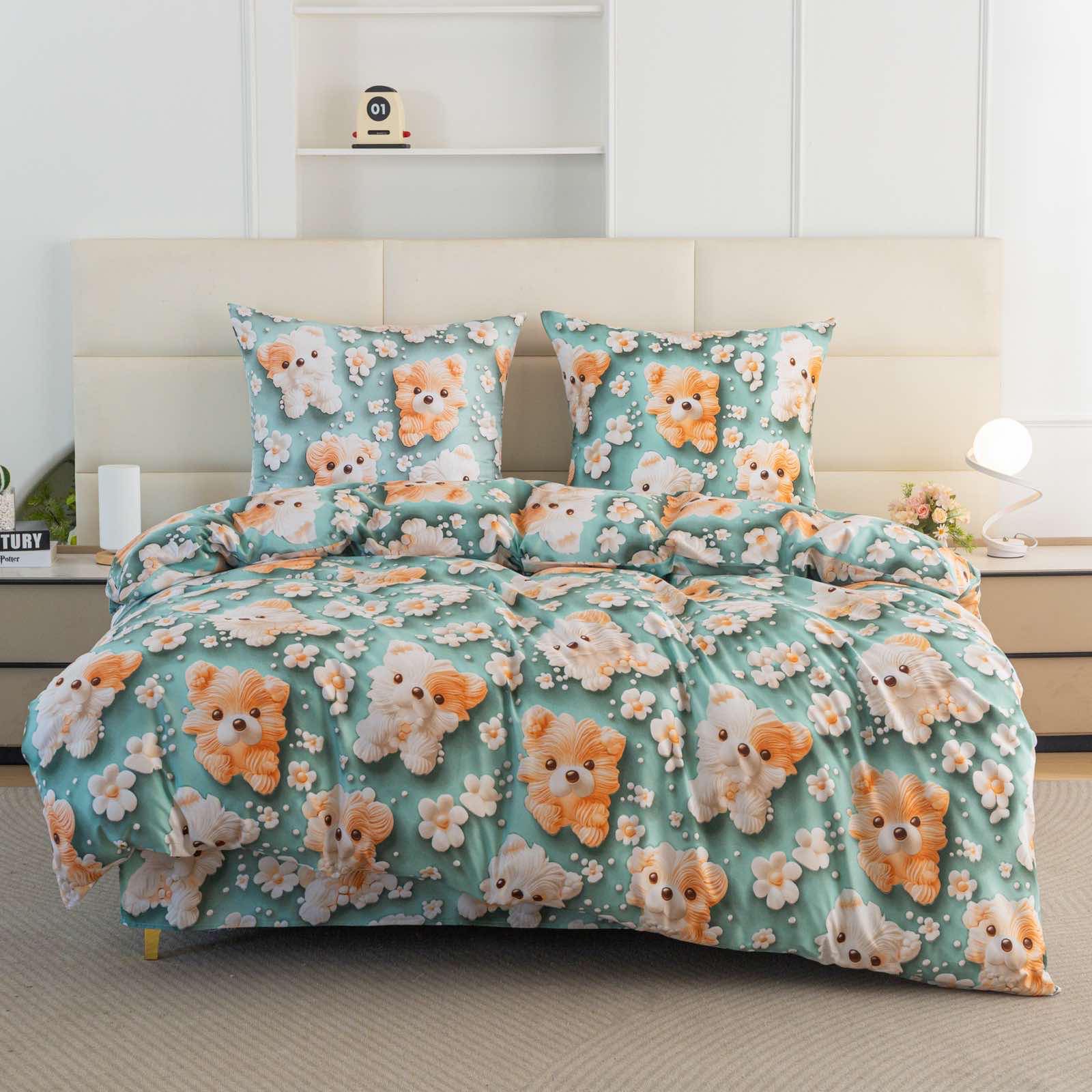 KOMPLET POŚCIELI 3D- 3 CZĘŚCIOWY 160/200CM.