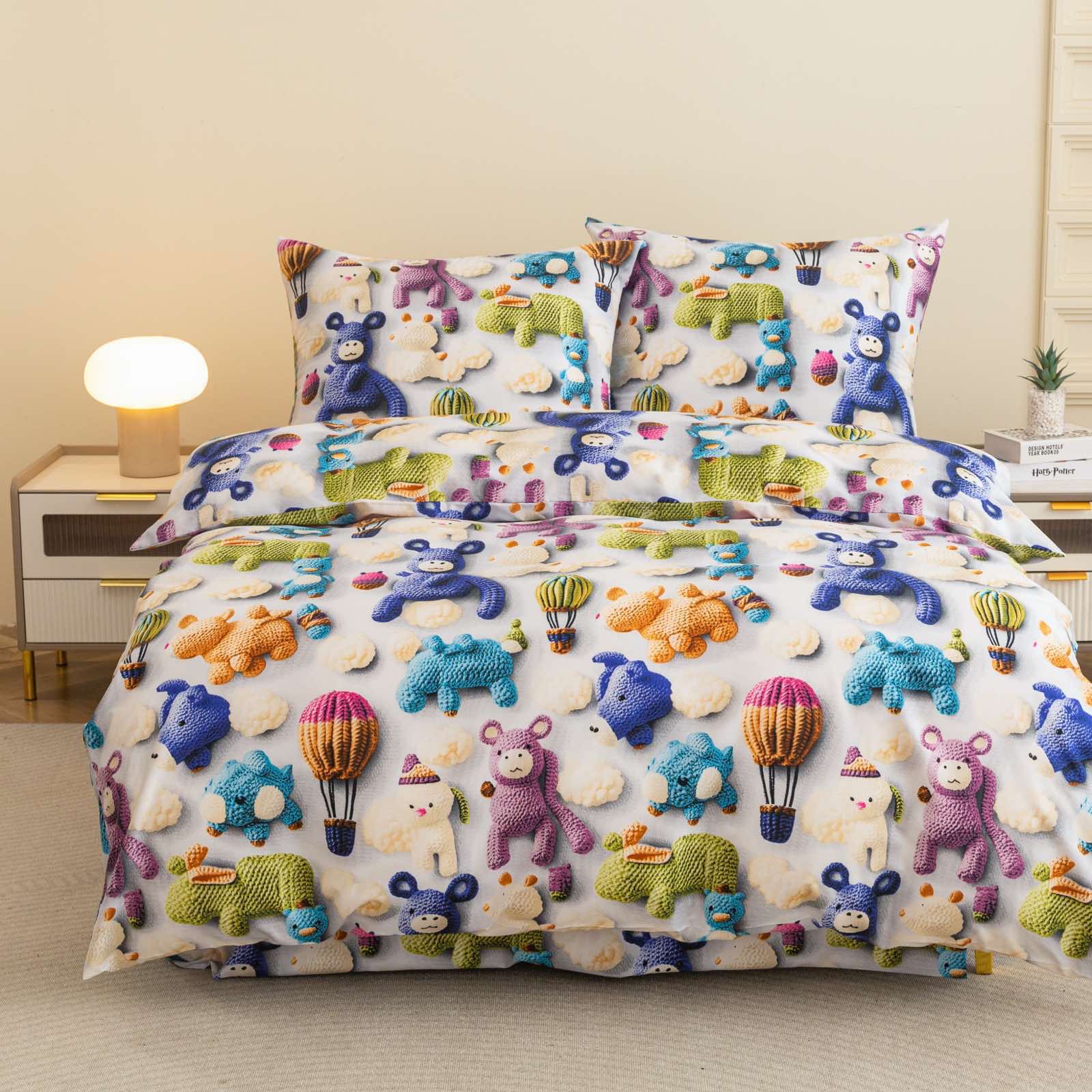 KOMPLET POŚCIELI 3D- 3 CZĘŚCIOWY 160/200CM.