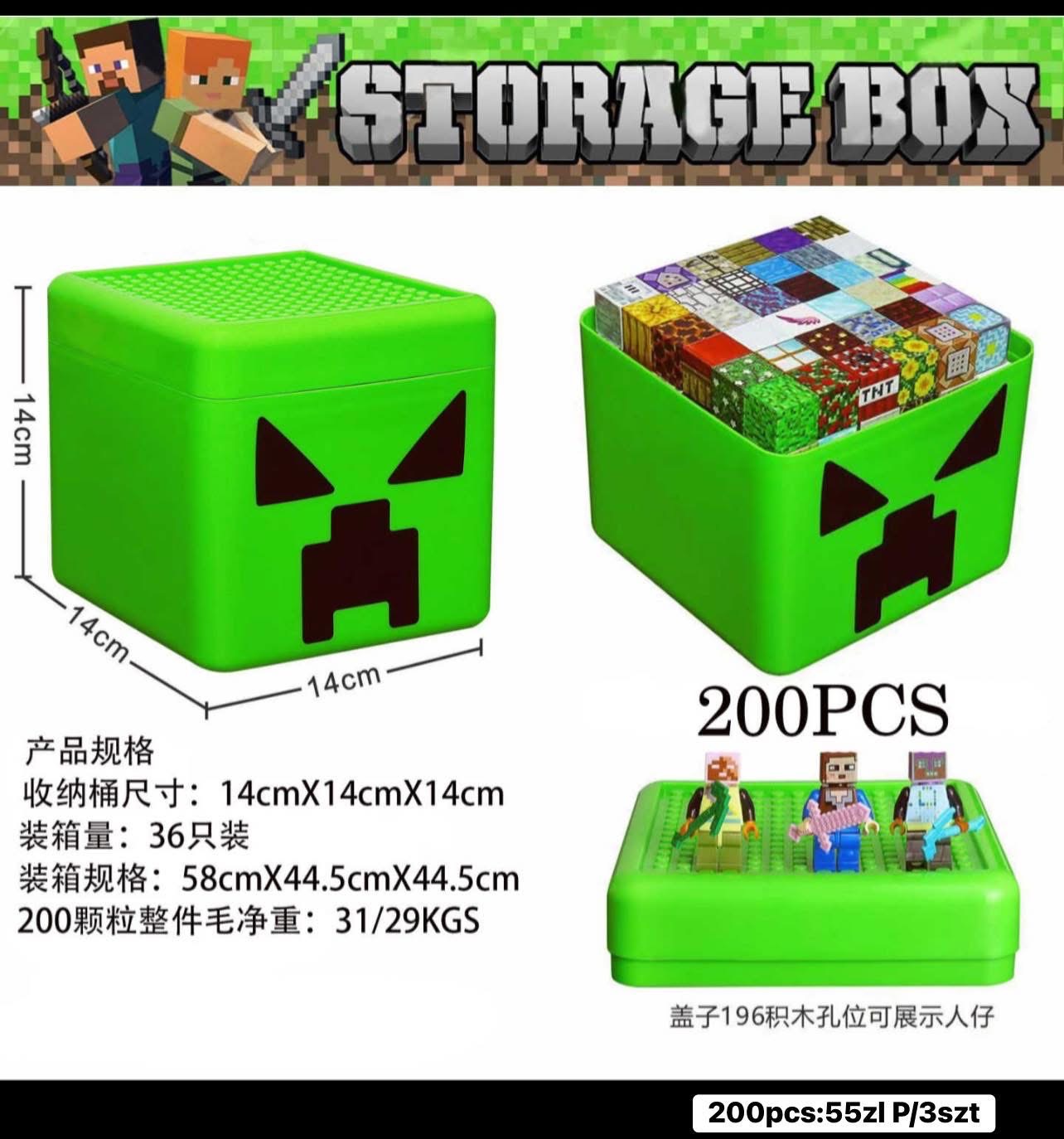 KLOCKI PUZZLE MAGNETYCZNE MINECRAFT TNT 200 PCS.