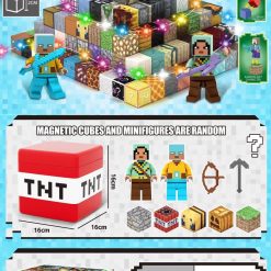 KLOCKI PUZZLE MAGNETYCZNE MINECRAFT TNT 112 PCS.