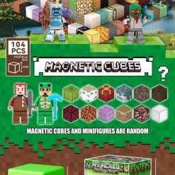 KLOCKI PUZZLE MAGNETYCZNE MY WORLD 104 PCS.