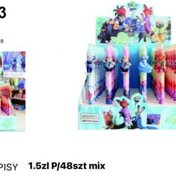 DŁUGOPISY FIGURKI ZOOTOPIA.