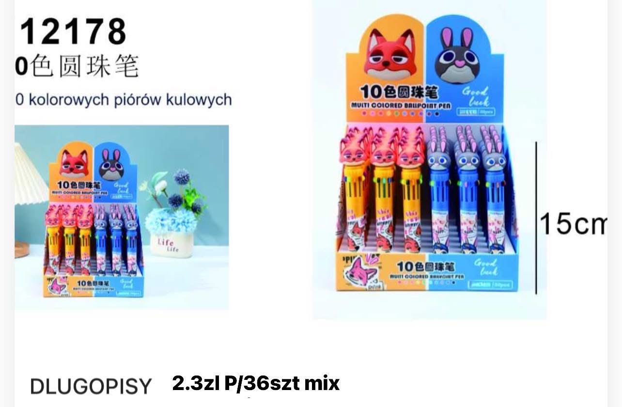 DŁUGOPISY FIGURKI ZOOTOPIA.