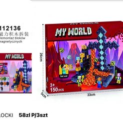 KLOCKI DEMONTAŻ BLOKÓW MAGNETYCZNYCH 150PCS.