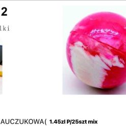PIŁKA KAUCZUKOWA KULKA KAUCZUK KOLOROWA 25PCS.