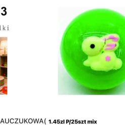 PIŁKA KAUCZUKOWA KULKA KAUCZUK KOLOROWA 25PCS.
