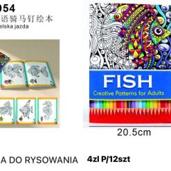 KSIĄŻKA FISH DO NAUKI RYSOWANIA.