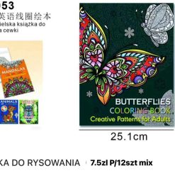 KSIĄŻKA BUTTERFLIES DO NAUKI RYSOWANIA.