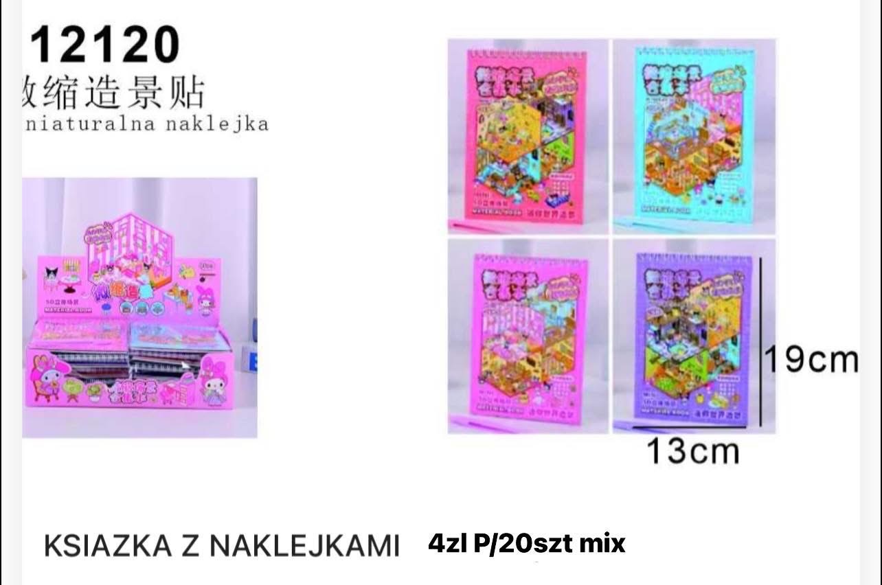 KSIĄŻKI KUROMI Z NAKLEJKAMI.