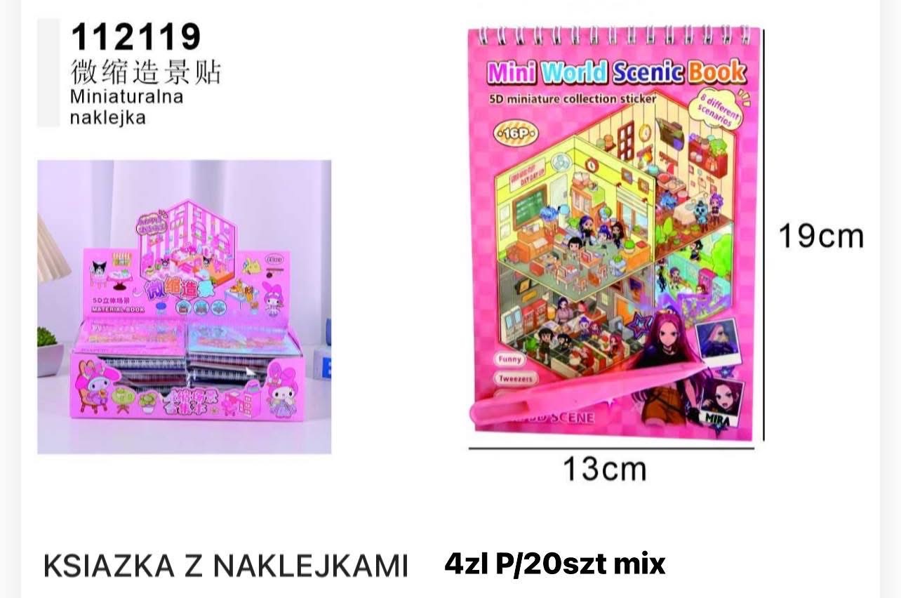 KSIĄŻKI KUROMI Z NAKLEJKAMI.