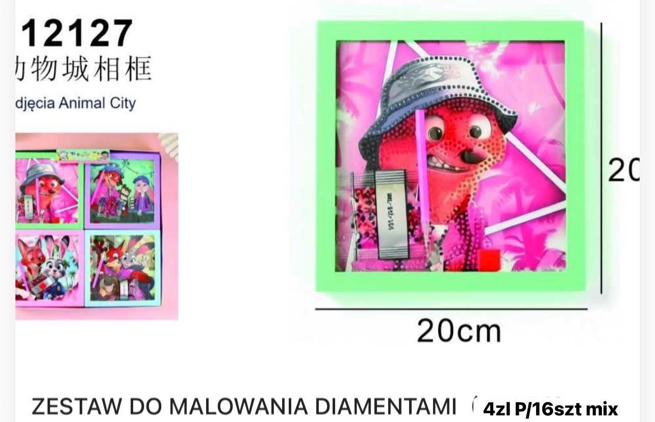 ZESTAW DO MALOWANIA DIAMENTAMI.
