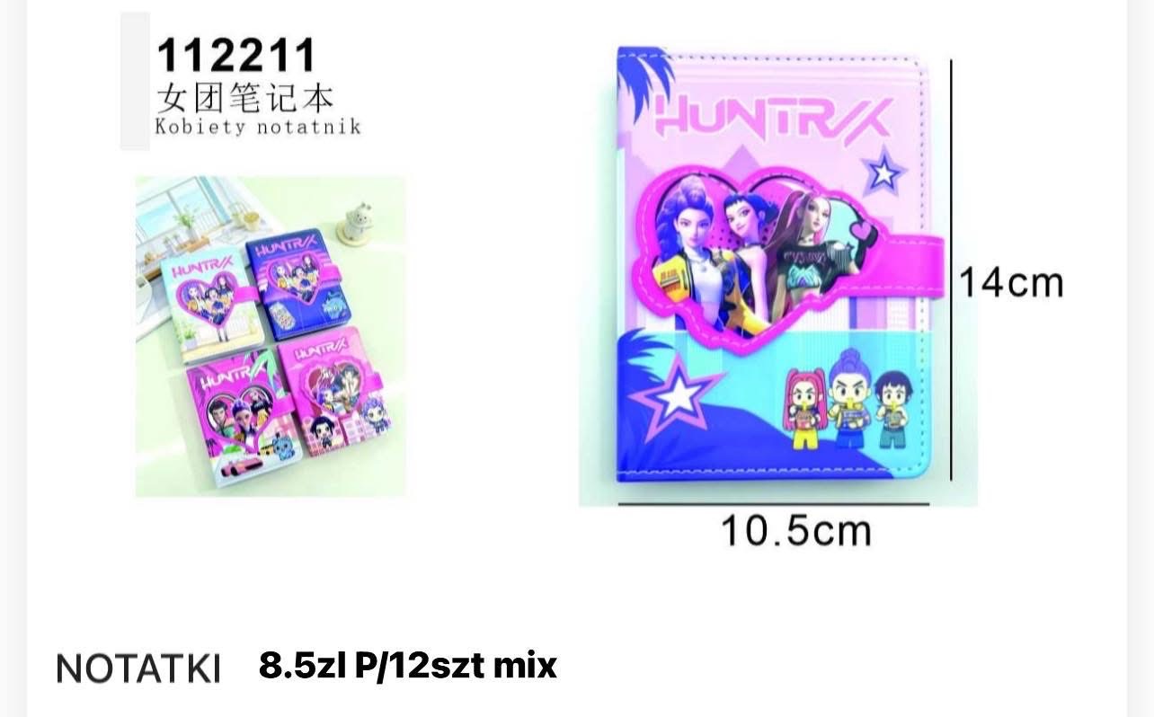 NOTATKI K-POP DEMON HUNTERS DLA DZIECI.