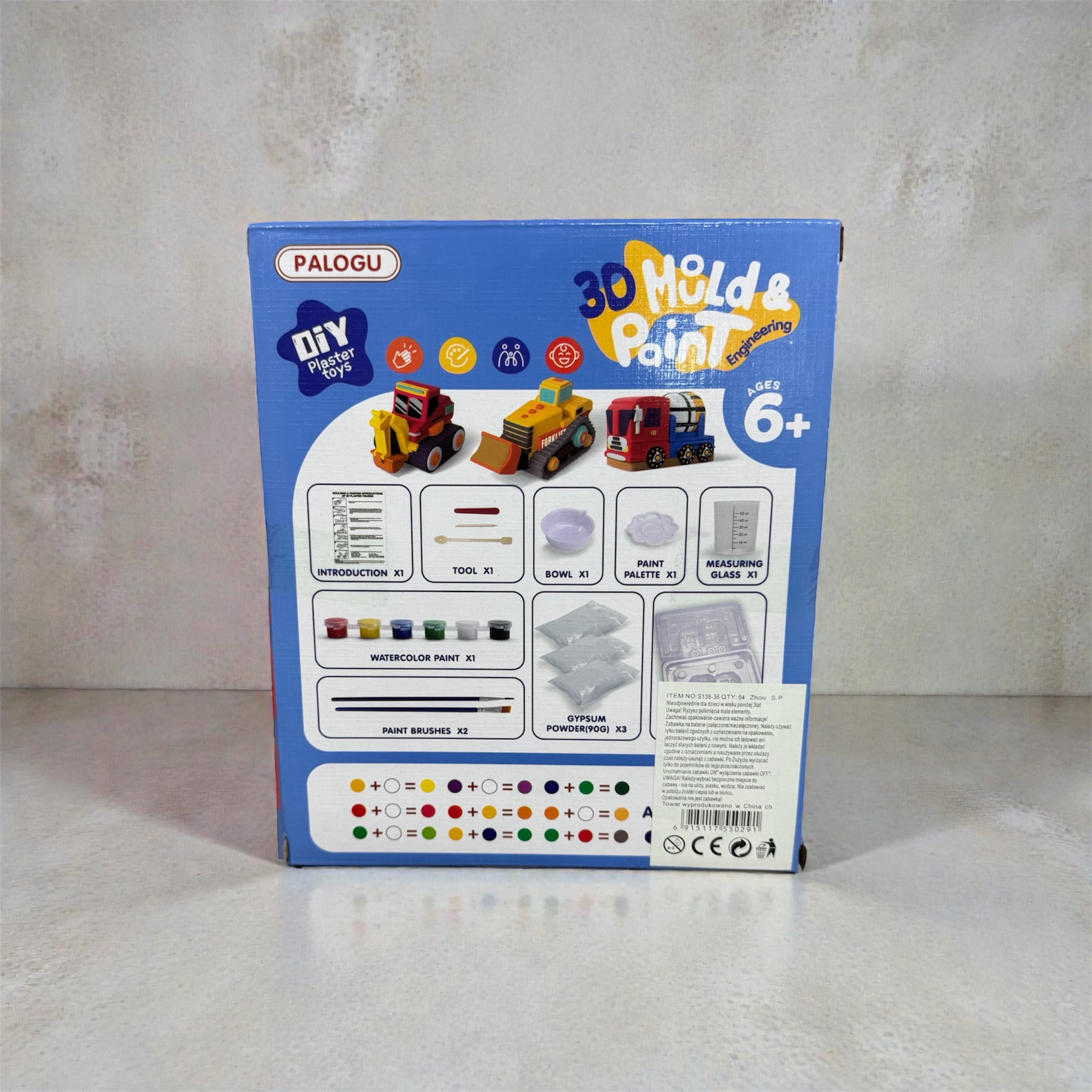 ZESTAW KREATYWNY DIY AUTKA MALOWANE FIGURKI 3D - obrazek 2