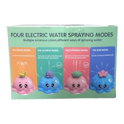 ZABAWKA OŚMIORNICA DO KAPIELI DLA DZIECI Z 4 TRYBAMI STRUMIENIA WODY.