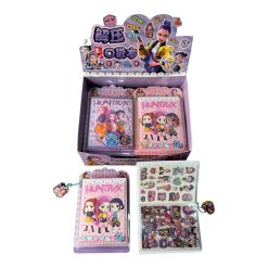 ZESTAW NAKLEJKI i NOTES DEMON HUNTERS DLA DZIECKA.