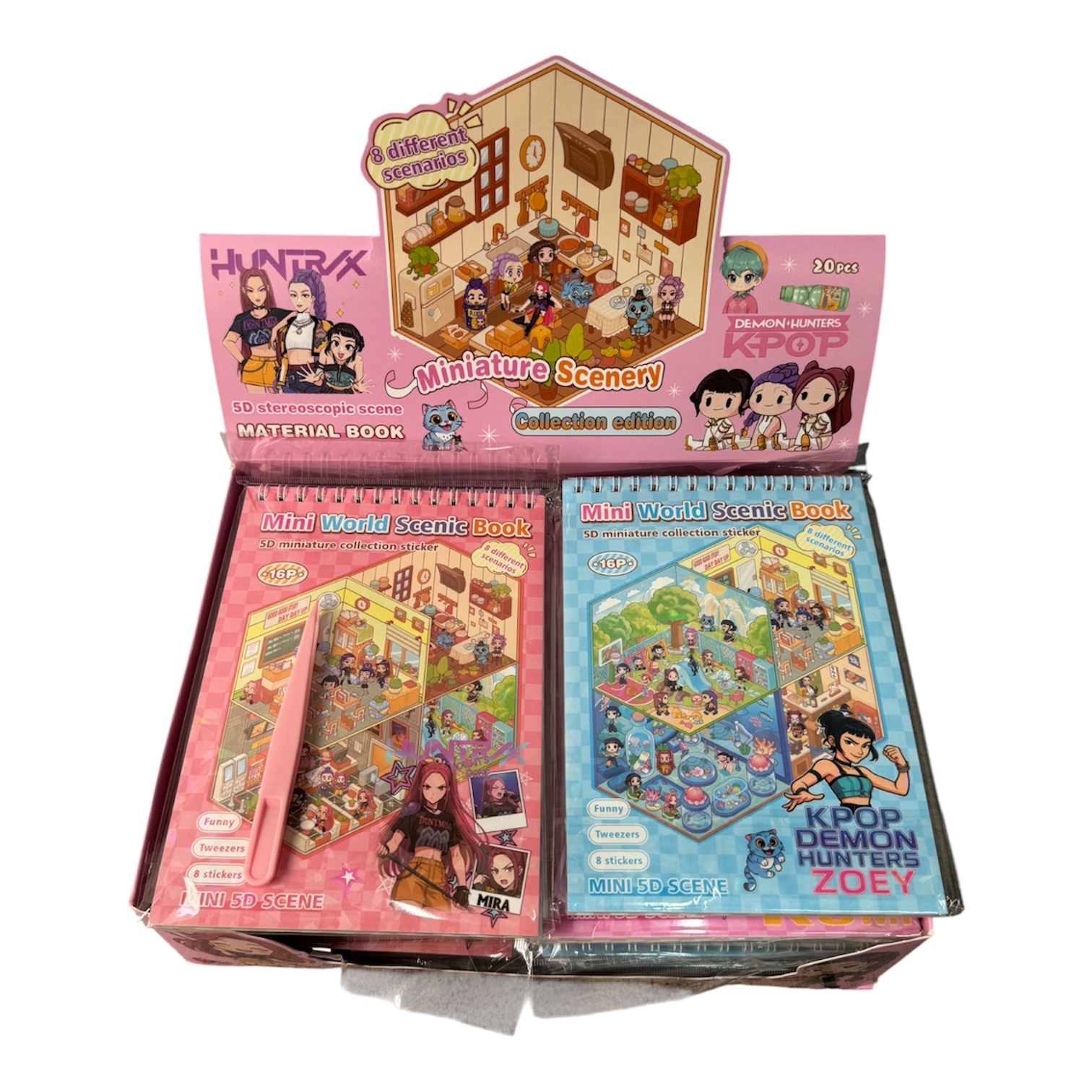 ZESTAW NAKLEJKI i NOTES KPOP DEMON HUNTERS DLA DZIECI.