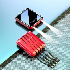 Alternative view of POWERBANK 20000 mAh USB + KABLE DO ŁADOWANIA USB TYP-C LIGHTNING MICRO-USB