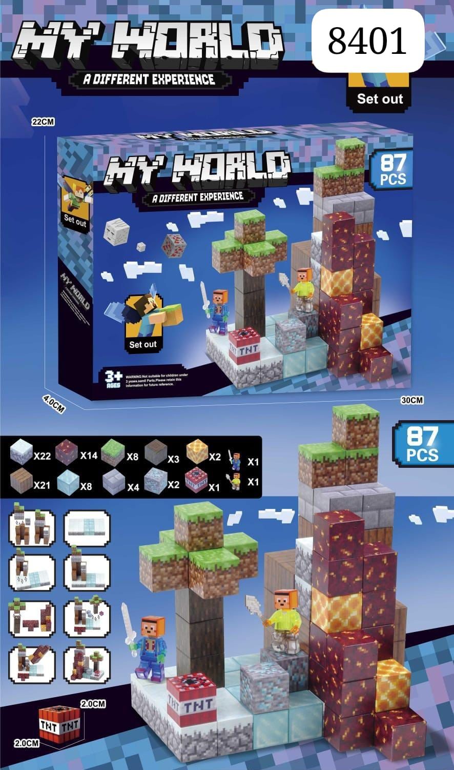 KLOCKI MY WORLD MAGNETYCZNY 87 ELEMENTÓW.