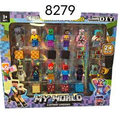 ZESTAW FIGURKI MINECRAFT MAGNETYCZNY.