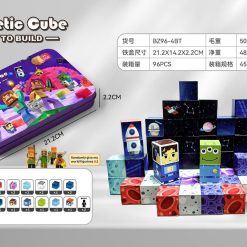 KLOCKI PUUZLE MAGNETYCZNE MINECRAFT 60PCS.