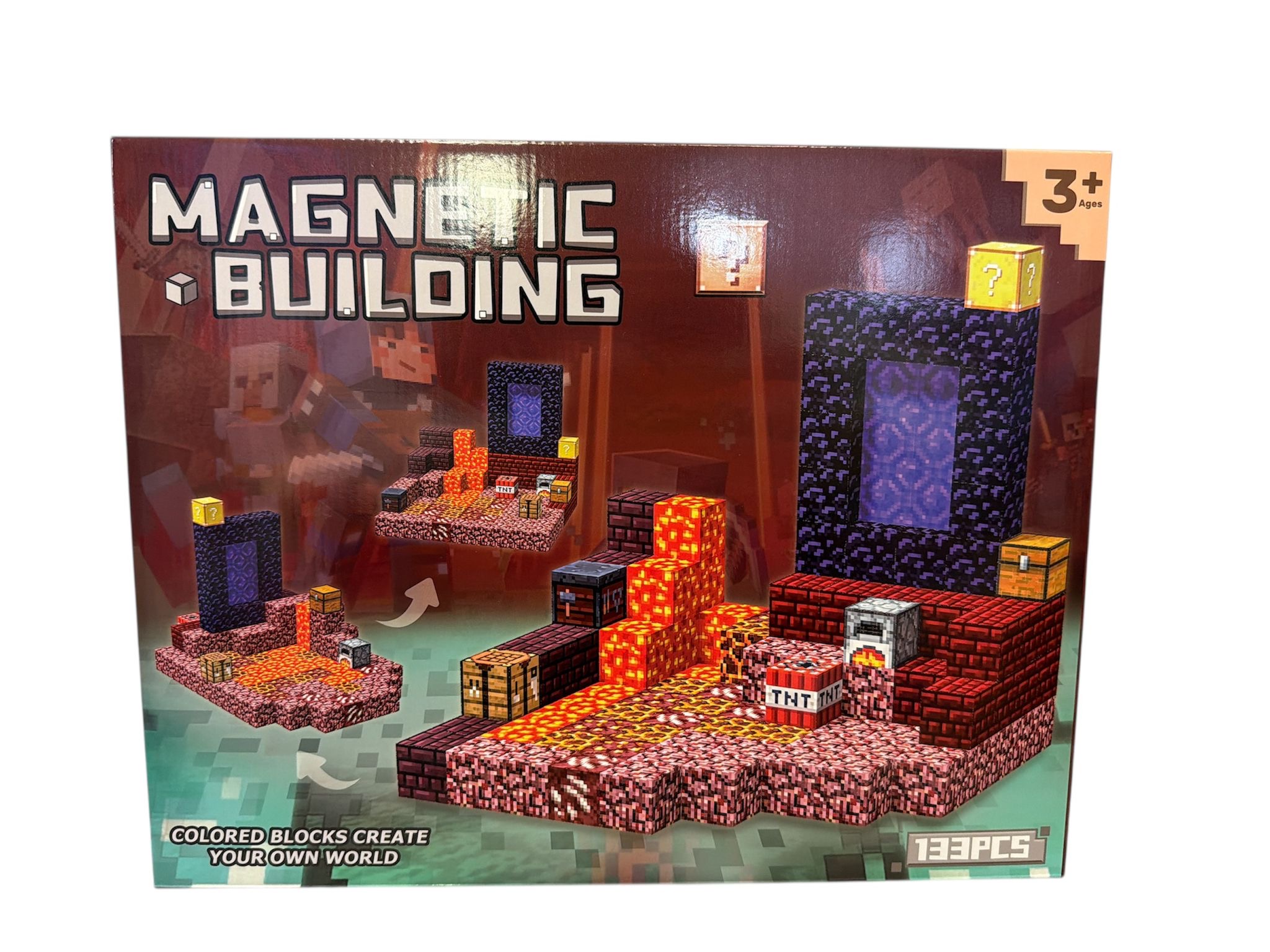 KLOCKI MAGNETYCZNE 133 ELEMENTÓW.