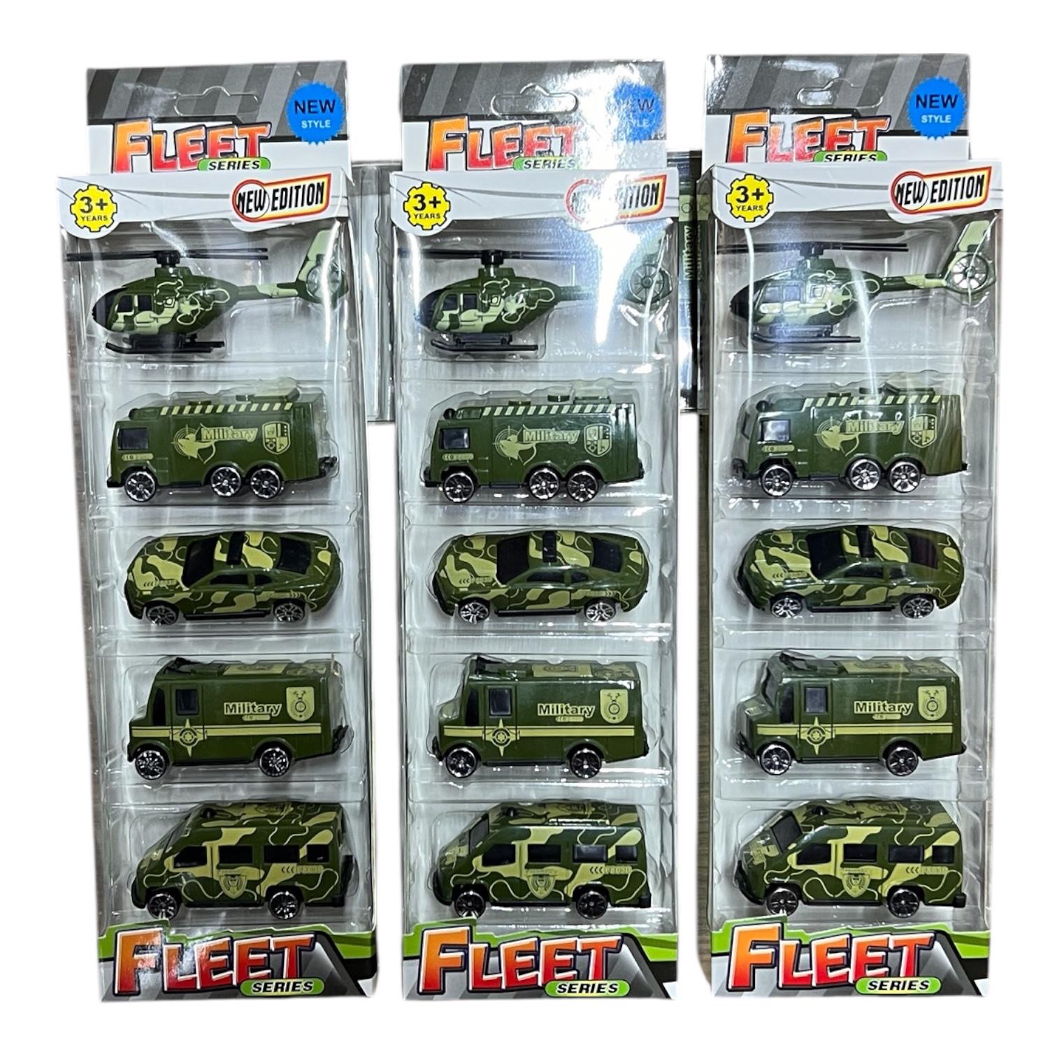 ZESTAW AUTA FLEET 5 SZTUK DLA DZIECI.