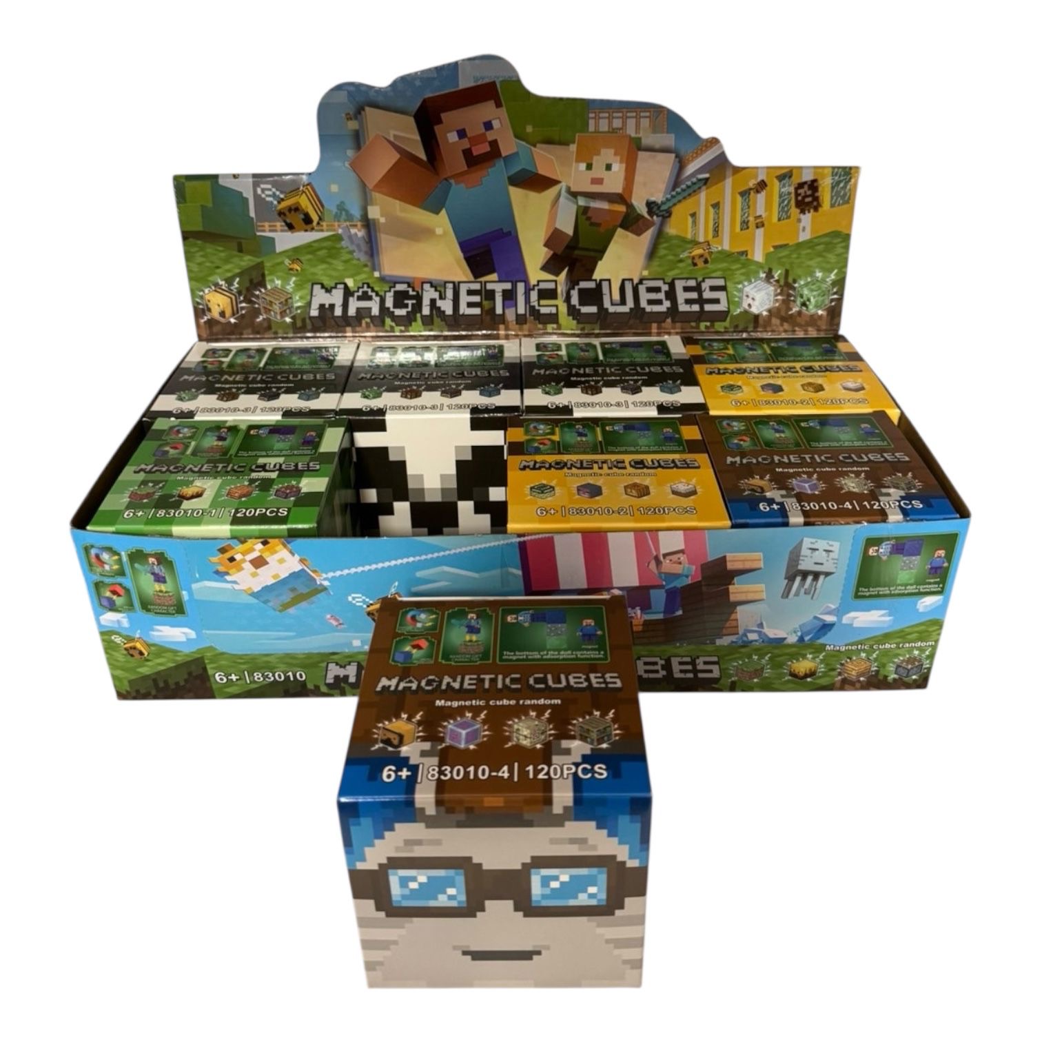 KLOCKI PUZZLE MAGNETYCZNE MINECRAFT CUBES 120 PCS.