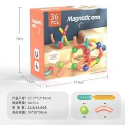 KLOCKI MAGNETYCZNE KONSTRUKCYJNE ZETAW 36 PCS.