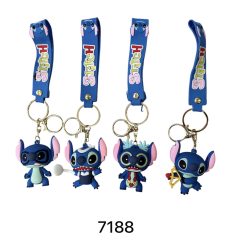 BRELOK FIGURKI GUMOWE STITCH DO KLUCZY.