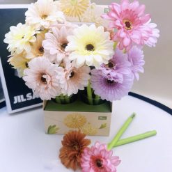 DŁUGOPISY KWIATY GERBER SILIKONOWE.