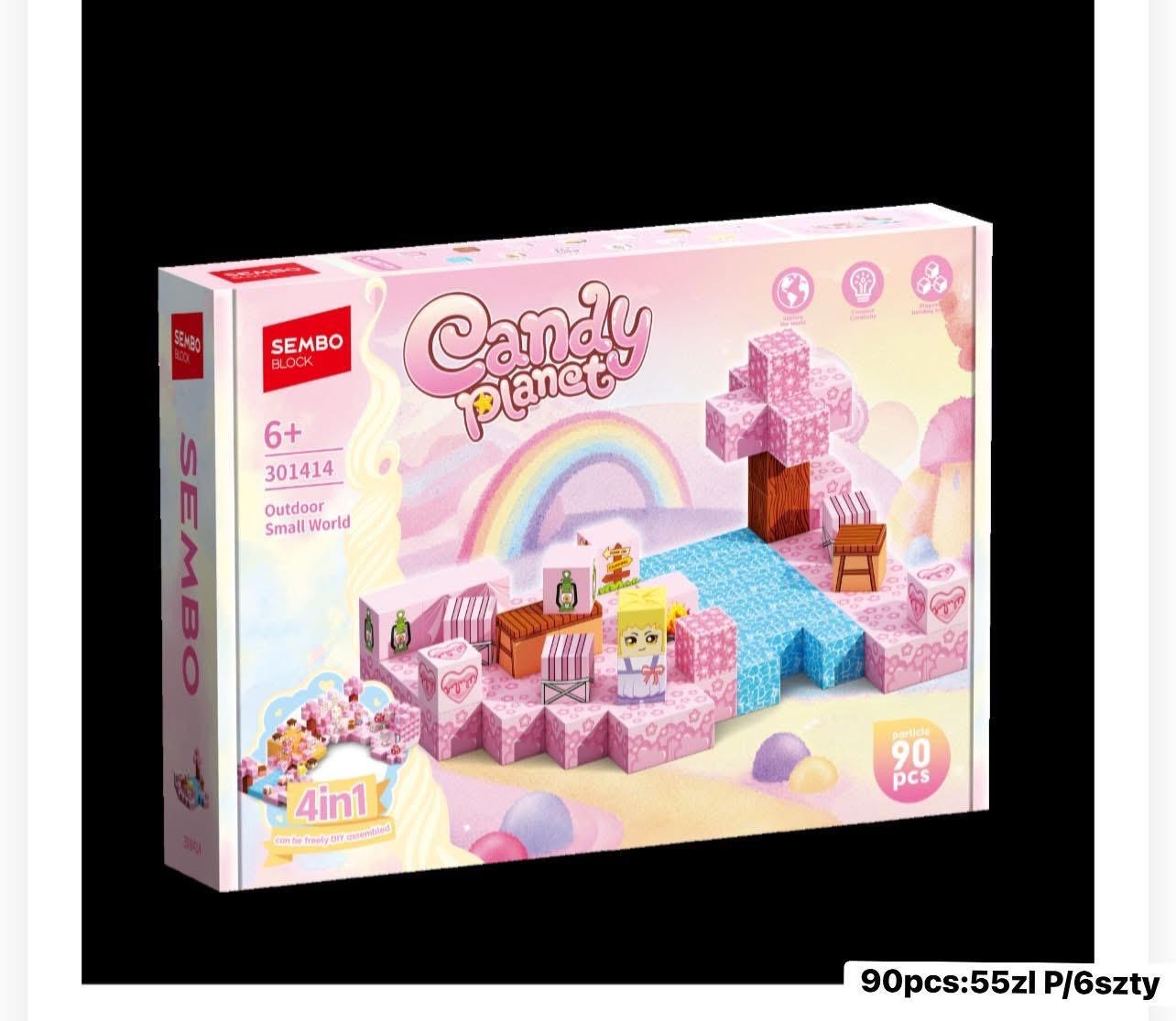 KLOCKI MAGNETYCZNE CANDY PLANET 90 ELEMENTÓW.