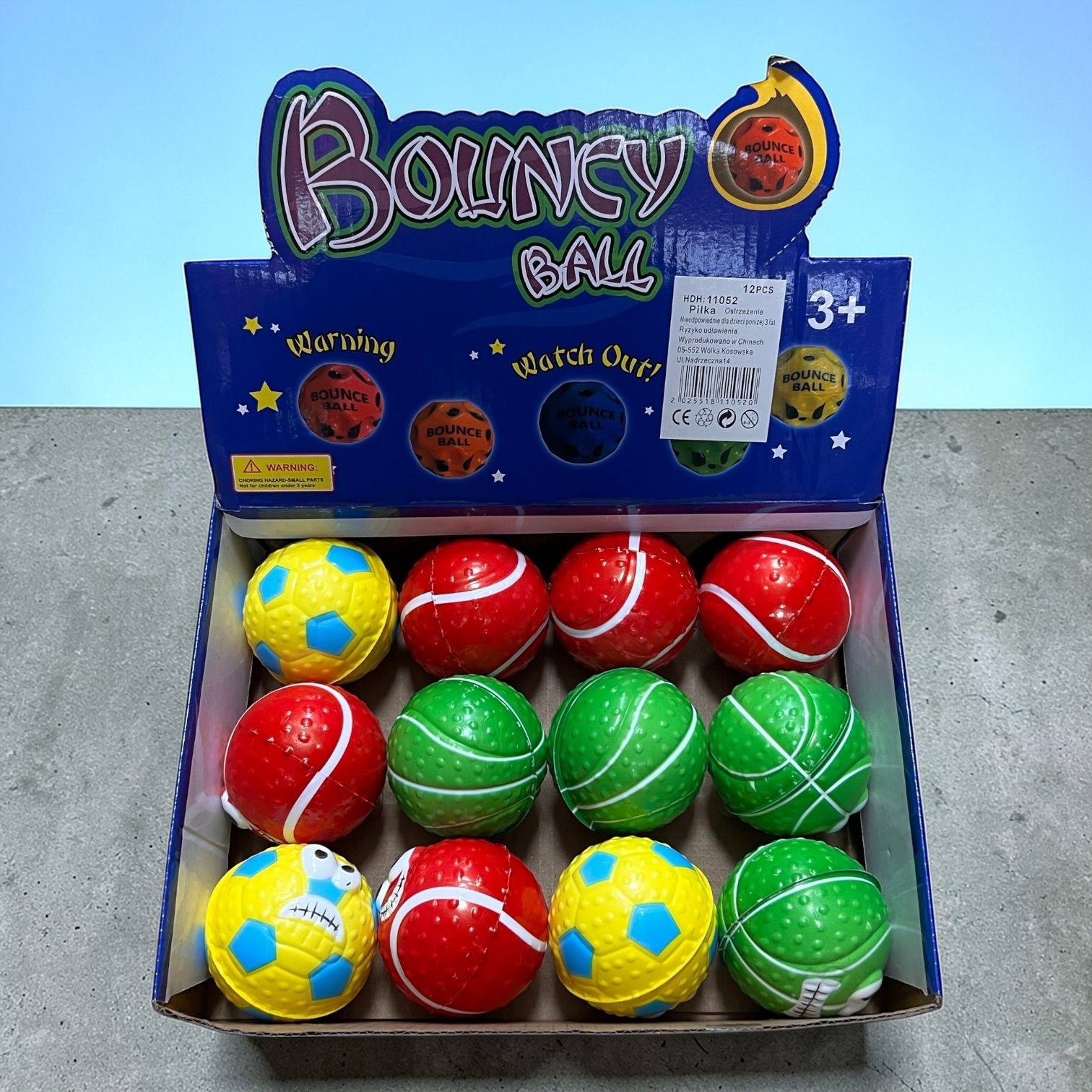 PIŁKA GUMOWA BOUNCY BALL 5CM DLA DZIECI.