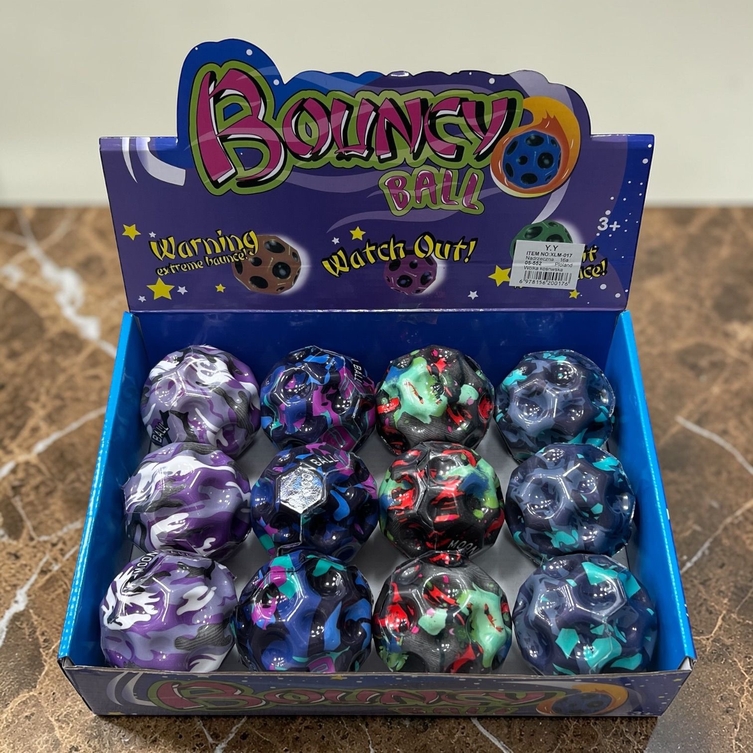 PIŁKA GUMOWA BOUNCY BALL 8CM DLA DZIECI.