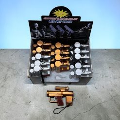 BRELOK PISTOLET LATARKA Z LASEREM.