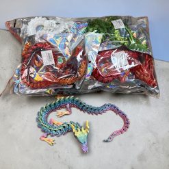 FIGURKA SMOK KRYSZTAŁOWY DRUK 3D 60CM DLA DZIECI.