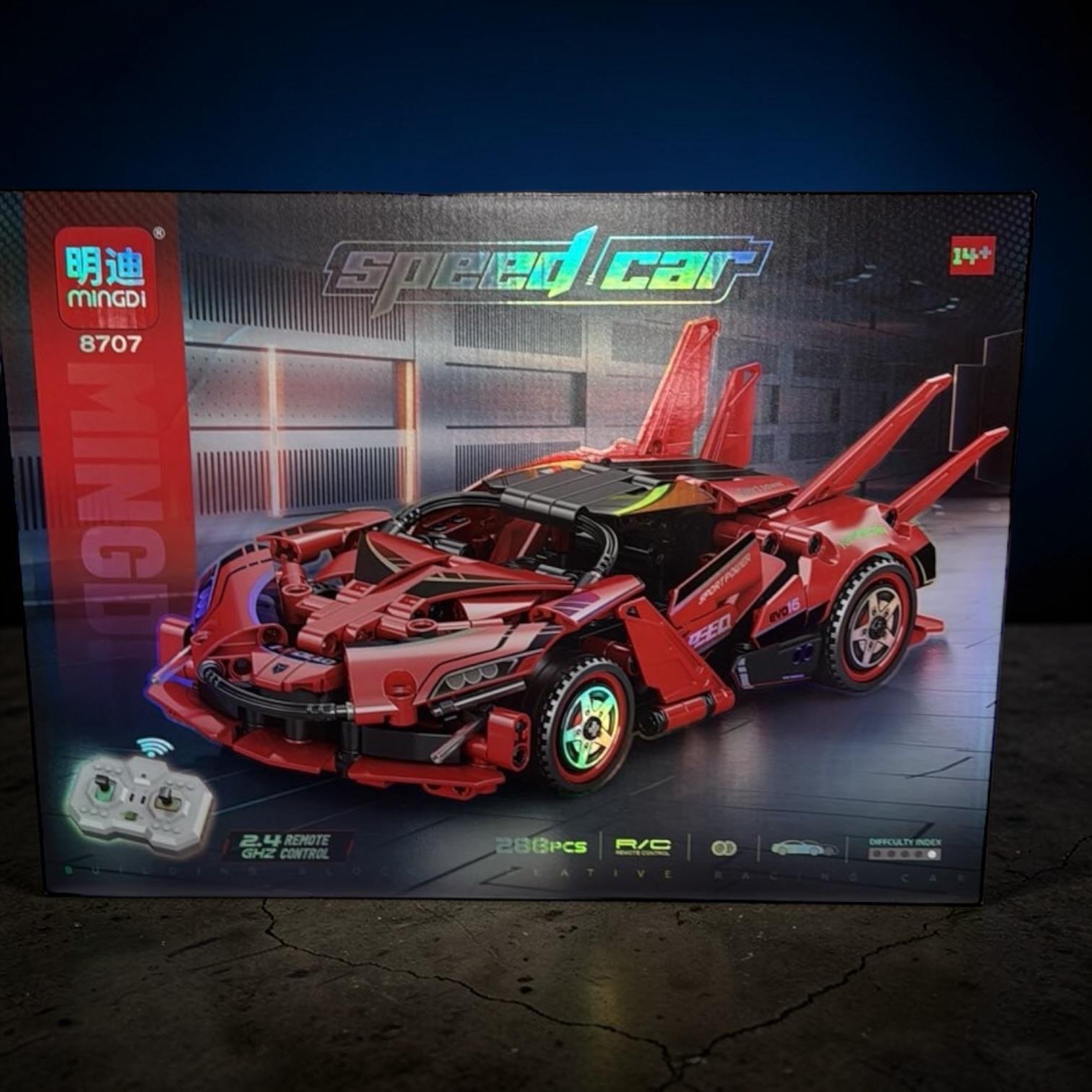 KLOCKI KONSTRUKCYJNE SPORTOWY AUTO ZDALNIE STEROWANY PILOTEM.