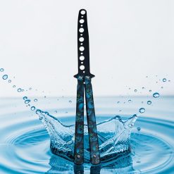 NÓŻ MOTYLKOWY TRENINGOWY SKŁADANY TĘPY DO ĆWICZEŃ BLOKADA.